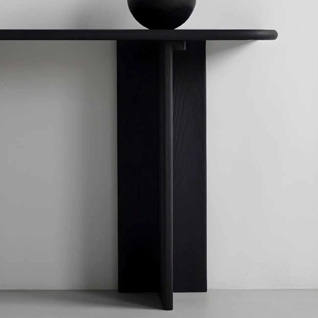Console rectangulaire moderne en frêne noir