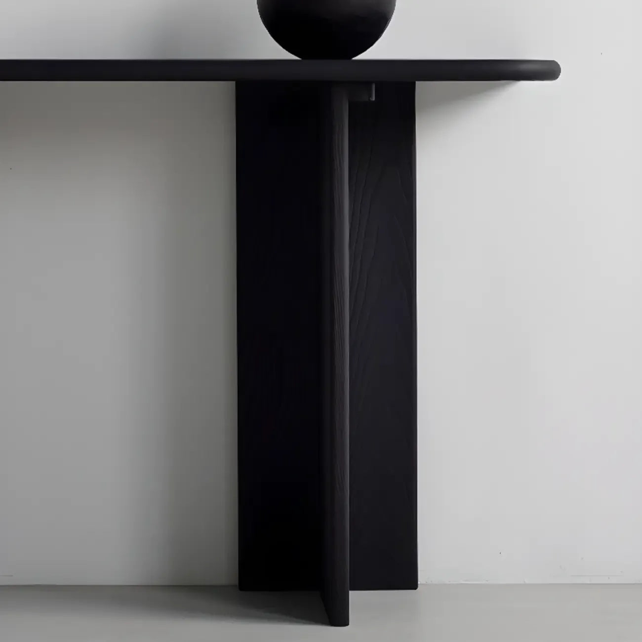 Console rectangulaire moderne en frêne noir