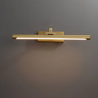 Applique murale linéaire dorée pour salle de bain au-dessus du miroir