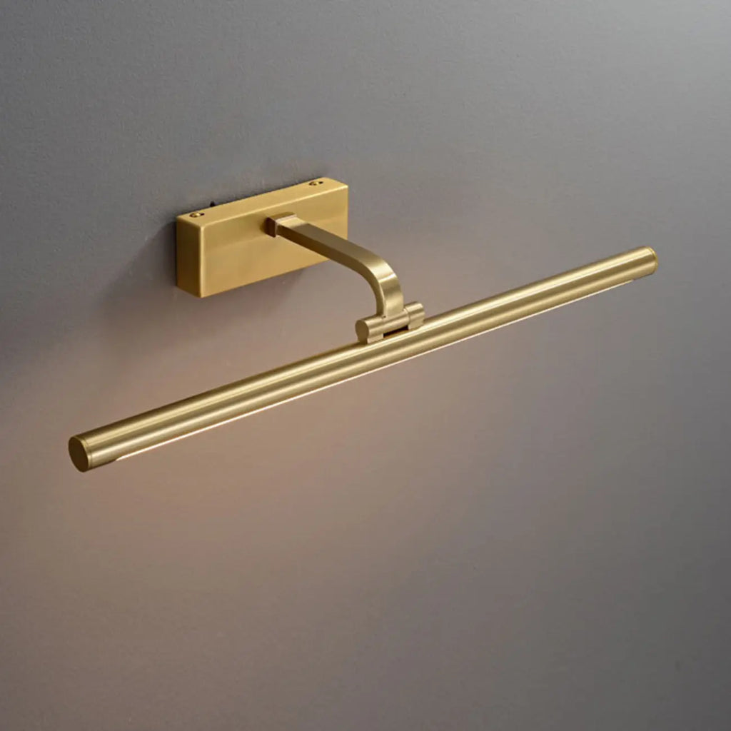 Applique murale linéaire dorée pour salle de bain au-dessus du miroir