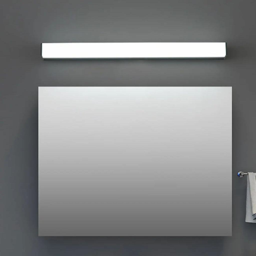 Applique murale LED blanche linéaire moderne à intensité variable pour salle de bain