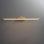Applique murale linéaire dorée pour salle de bain au-dessus du miroir