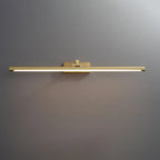 Applique murale linéaire dorée pour salle de bain au-dessus du miroir