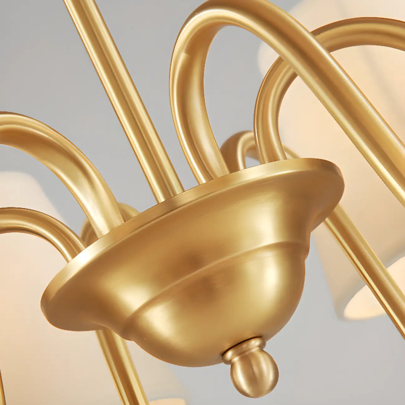 Lampadario moderno a catena a 6 luci in tessuto per sala da pranzo