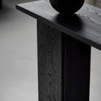 Console rectangulaire moderne en frêne noir