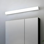 Applique murale LED blanche linéaire moderne à intensité variable pour salle de bain