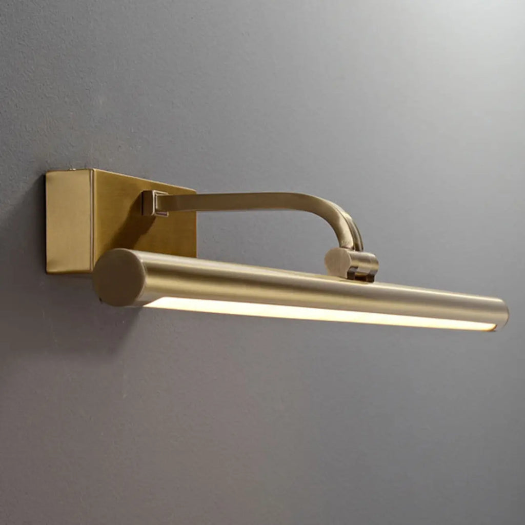 Applique murale linéaire dorée pour salle de bain au-dessus du miroir