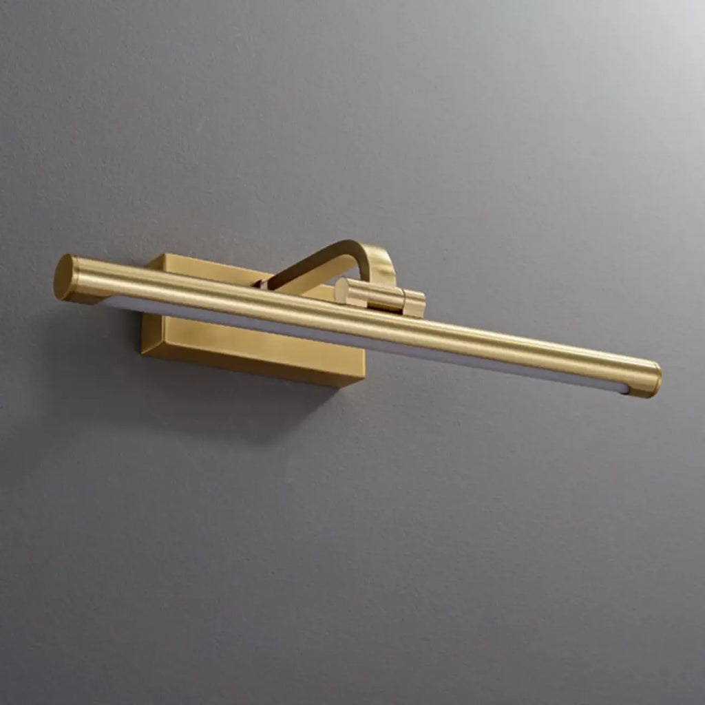 Applique murale linéaire dorée pour salle de bain au-dessus du miroir