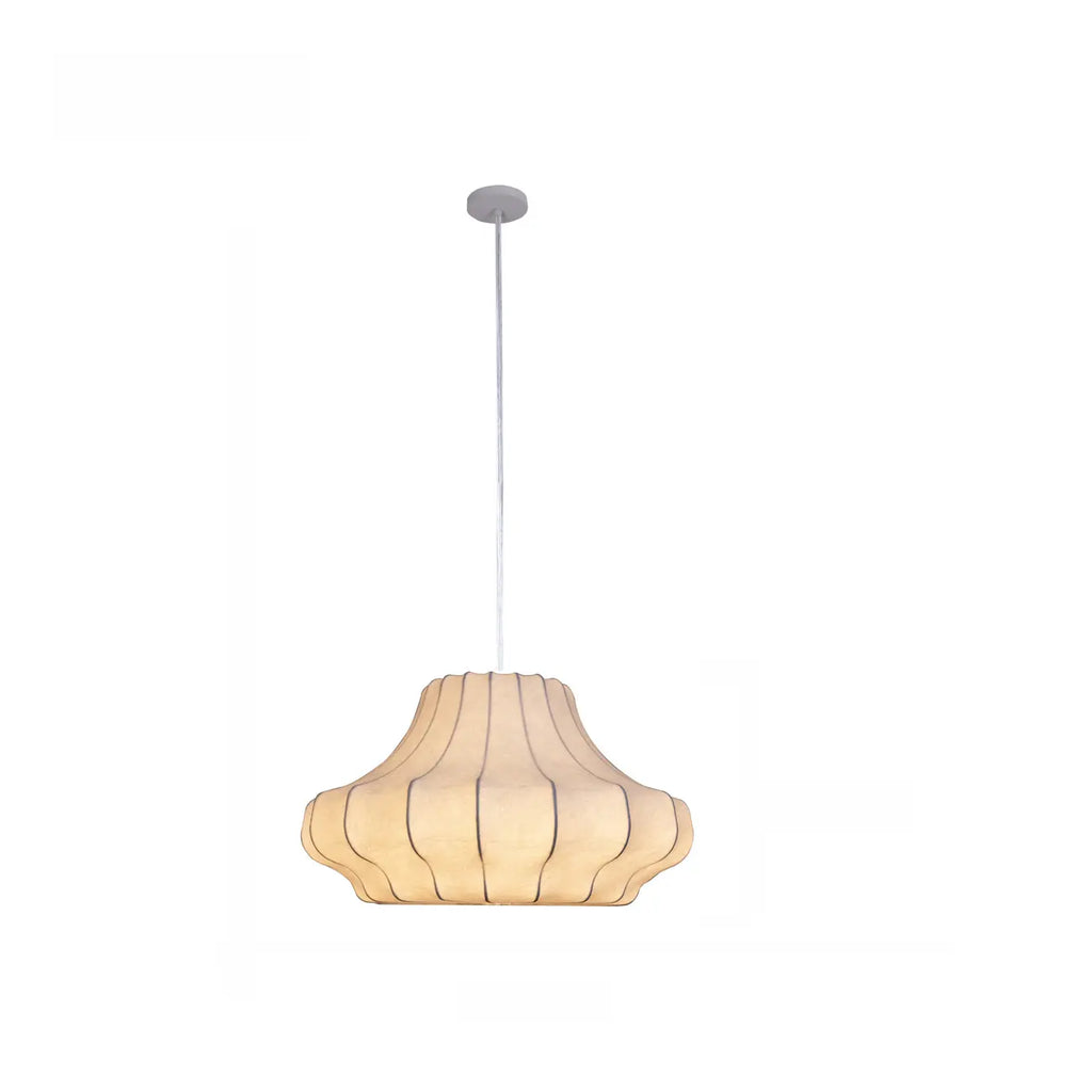 Suspension lanterne design en tissu blanc pour la décoration intérieure