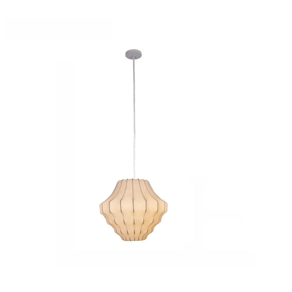 Suspension lanterne design en tissu blanc pour la décoration intérieure