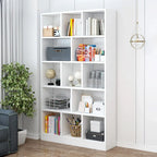 Bibliothèque en bois robuste à 5 niveaux avec armoire pour la maison