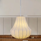 Suspension lanterne design en tissu blanc pour la décoration intérieure