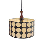 Suspension ronde noire et blanche de style français pour salon