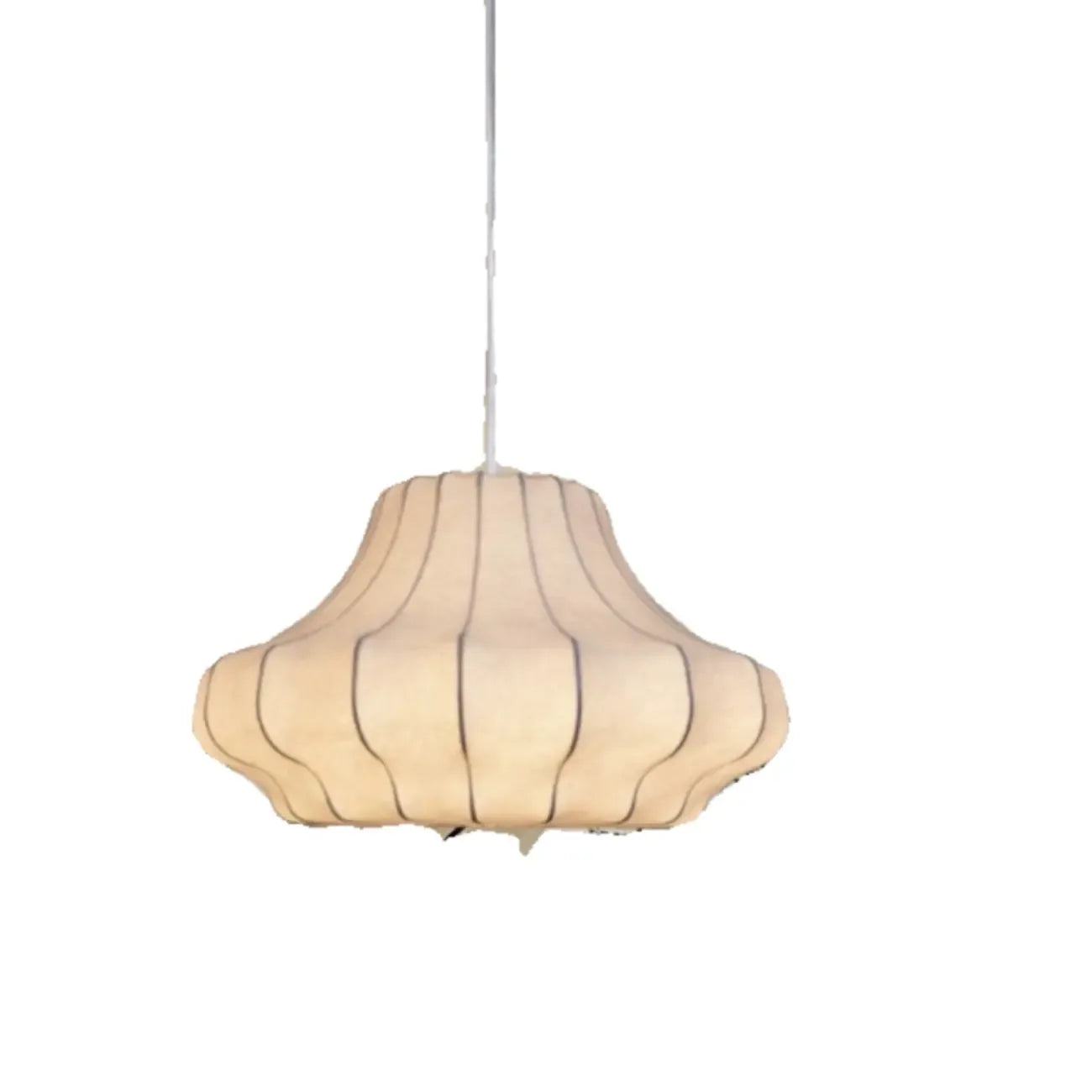 Suspension lanterne design en tissu blanc pour la décoration intérieure