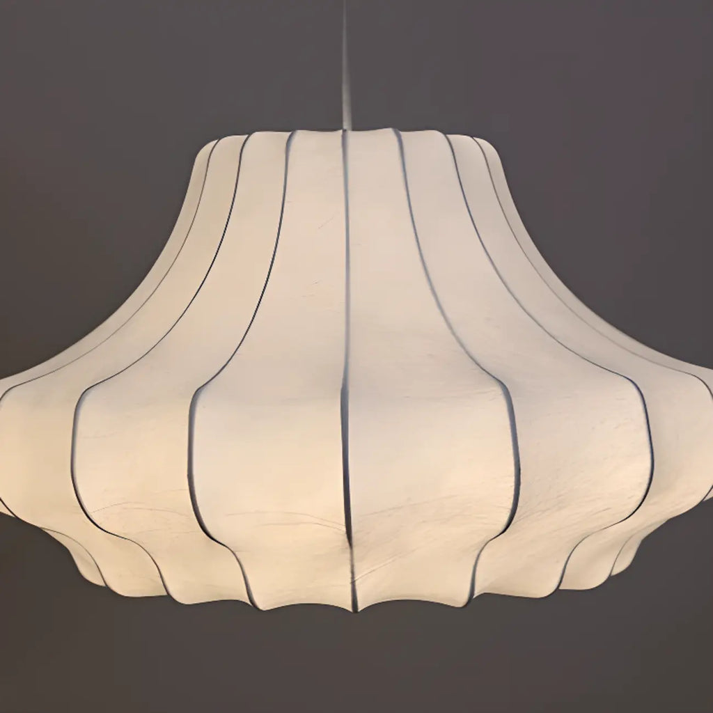 Suspension lanterne design en tissu blanc pour la décoration intérieure