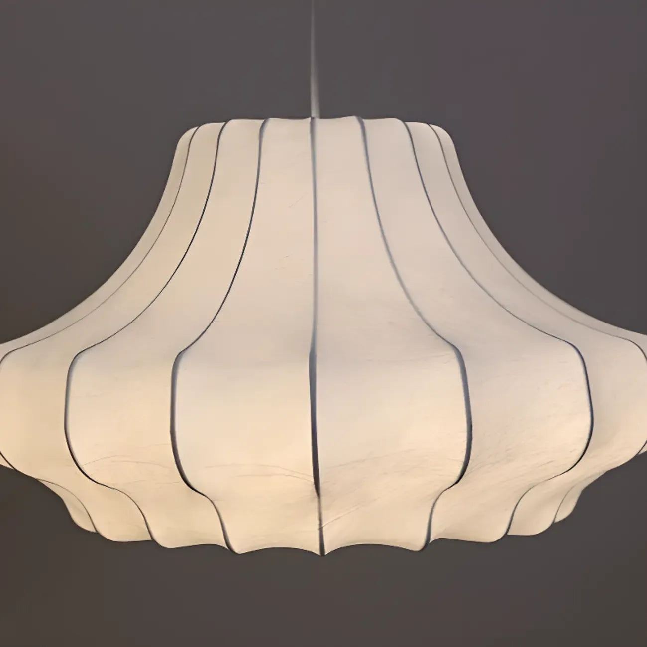 Suspension lanterne design en tissu blanc pour la décoration intérieure