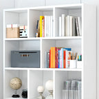 Bibliothèque en bois robuste à 5 niveaux avec armoire pour la maison