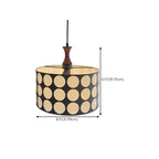 Suspension ronde noire et blanche de style français pour salon