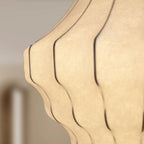 Suspension lanterne design en tissu blanc pour la décoration intérieure