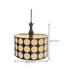 Suspension ronde noire et blanche de style français pour salon