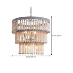 Lampadario a 3 livelli con perline in legno bianco e design elegante