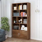Bibliothèque en bois robuste à 5 niveaux avec armoire pour la maison