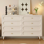 Commode traditionnelle en bois massif à 5 niveaux pour chambre à coucher