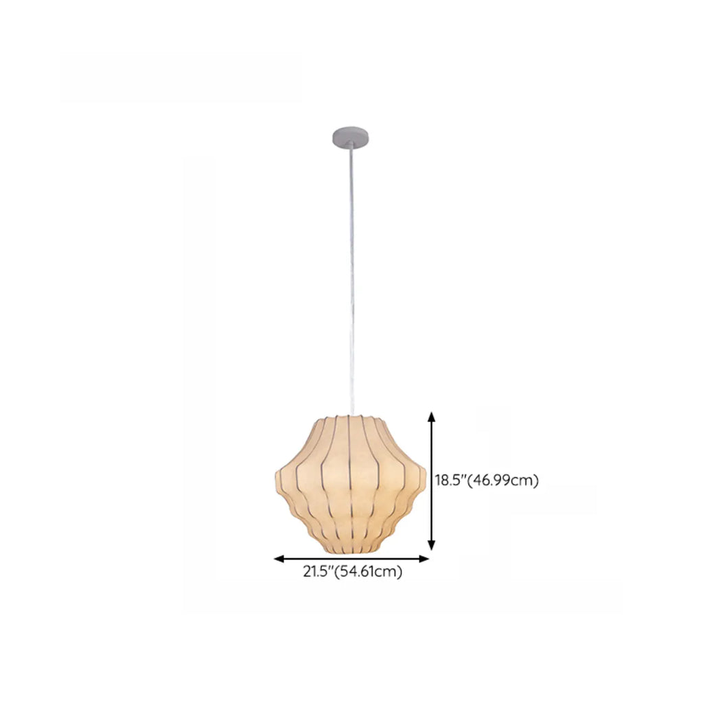 Suspension lanterne design en tissu blanc pour la décoration intérieure