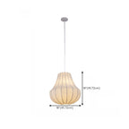 Suspension lanterne design en tissu blanc pour la décoration intérieure