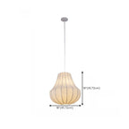 Suspension lanterne design en tissu blanc pour la décoration intérieure