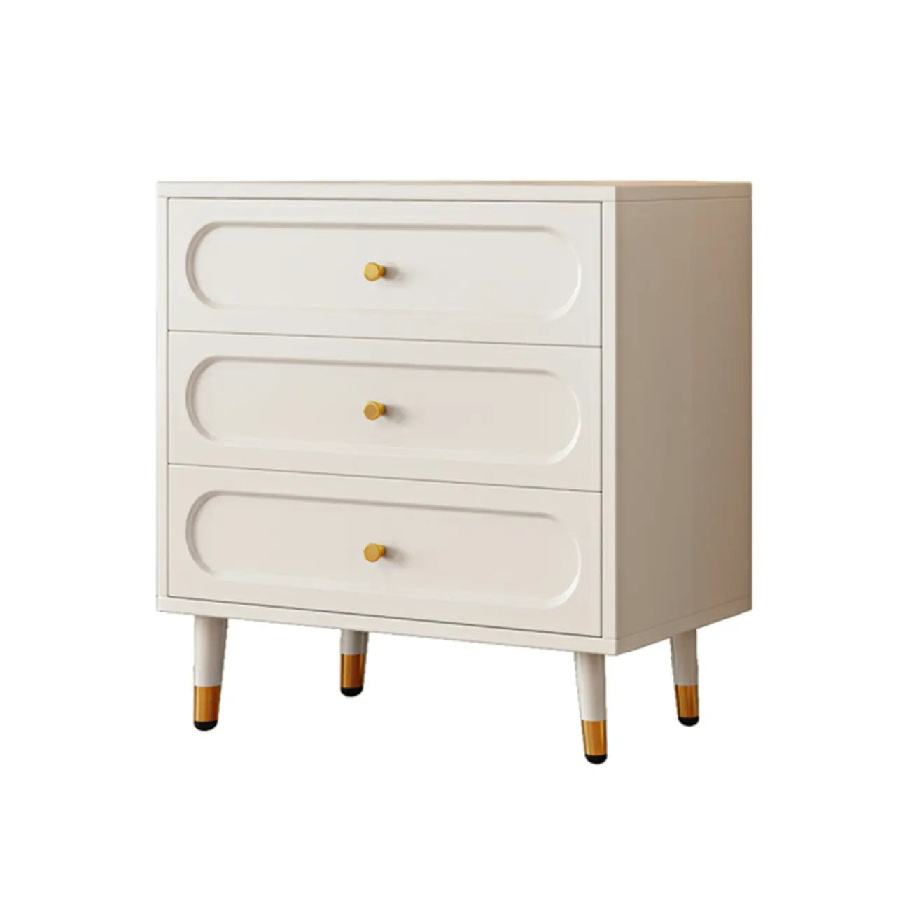 Commode traditionnelle en bois massif à 5 niveaux pour chambre à coucher