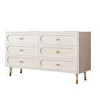 Commode traditionnelle en bois massif à 5 niveaux pour chambre à coucher