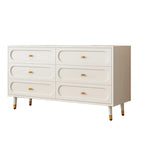 Commode traditionnelle en bois massif à 5 niveaux pour chambre à coucher