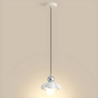 Suspension LED rose poudré avec motif floral en argile pour chevet