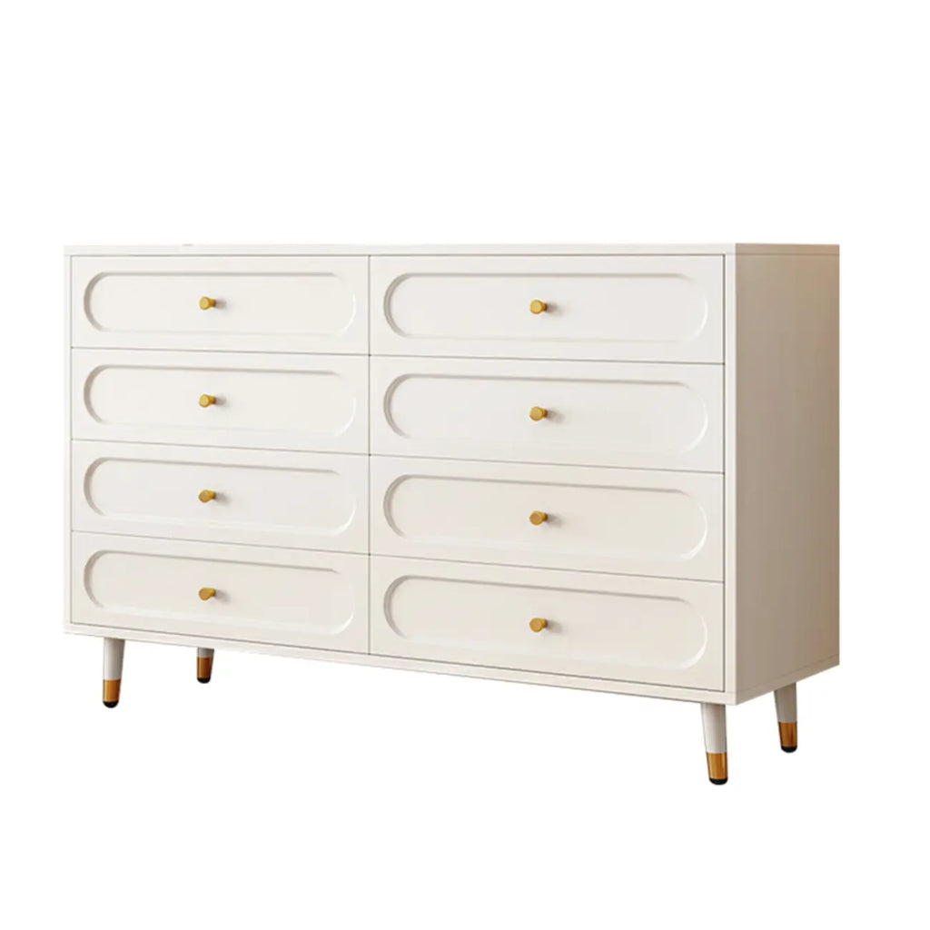 Commode traditionnelle en bois massif à 5 niveaux pour chambre à coucher