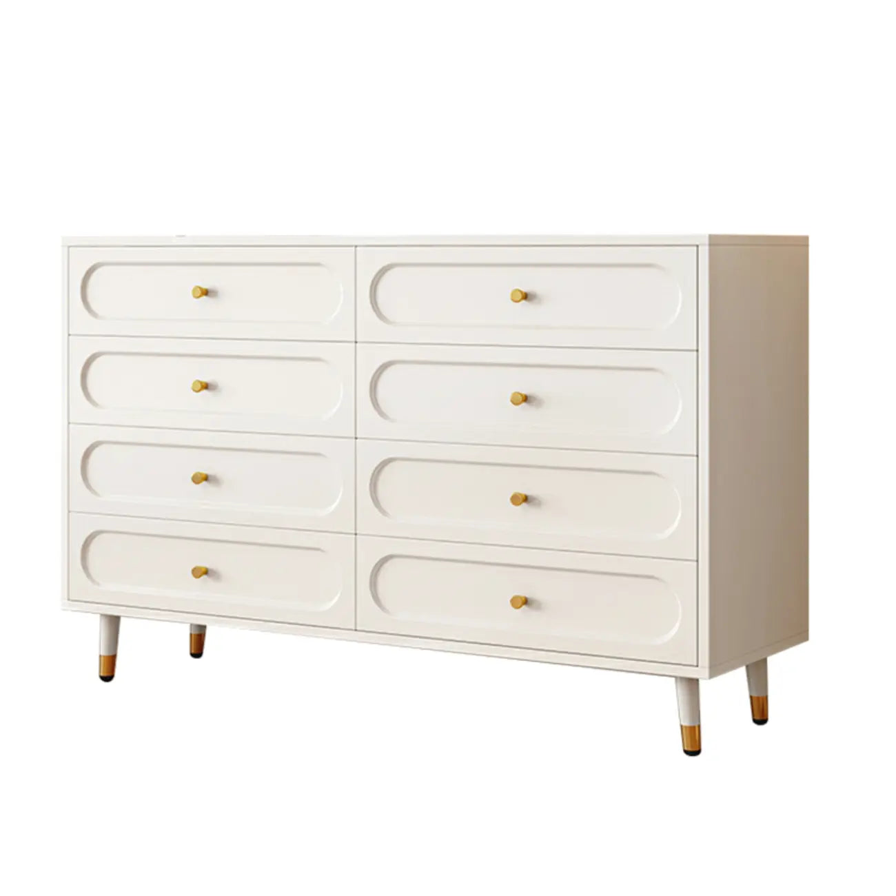 Commode traditionnelle en bois massif à 5 niveaux pour chambre à coucher