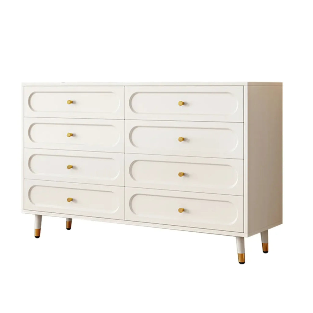 Commode traditionnelle en bois massif à 5 niveaux pour chambre à coucher