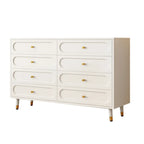 Commode traditionnelle en bois massif à 5 niveaux pour chambre à coucher