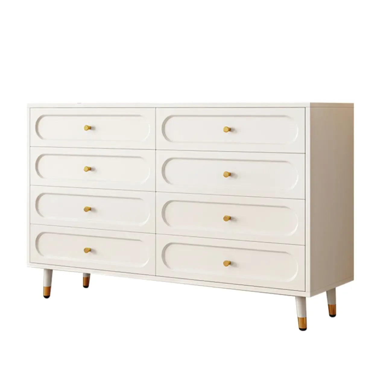 Commode traditionnelle en bois massif à 5 niveaux pour chambre à coucher