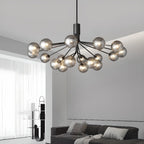 Lampadario moderno a globo a 2 livelli con lunghezza regolabile