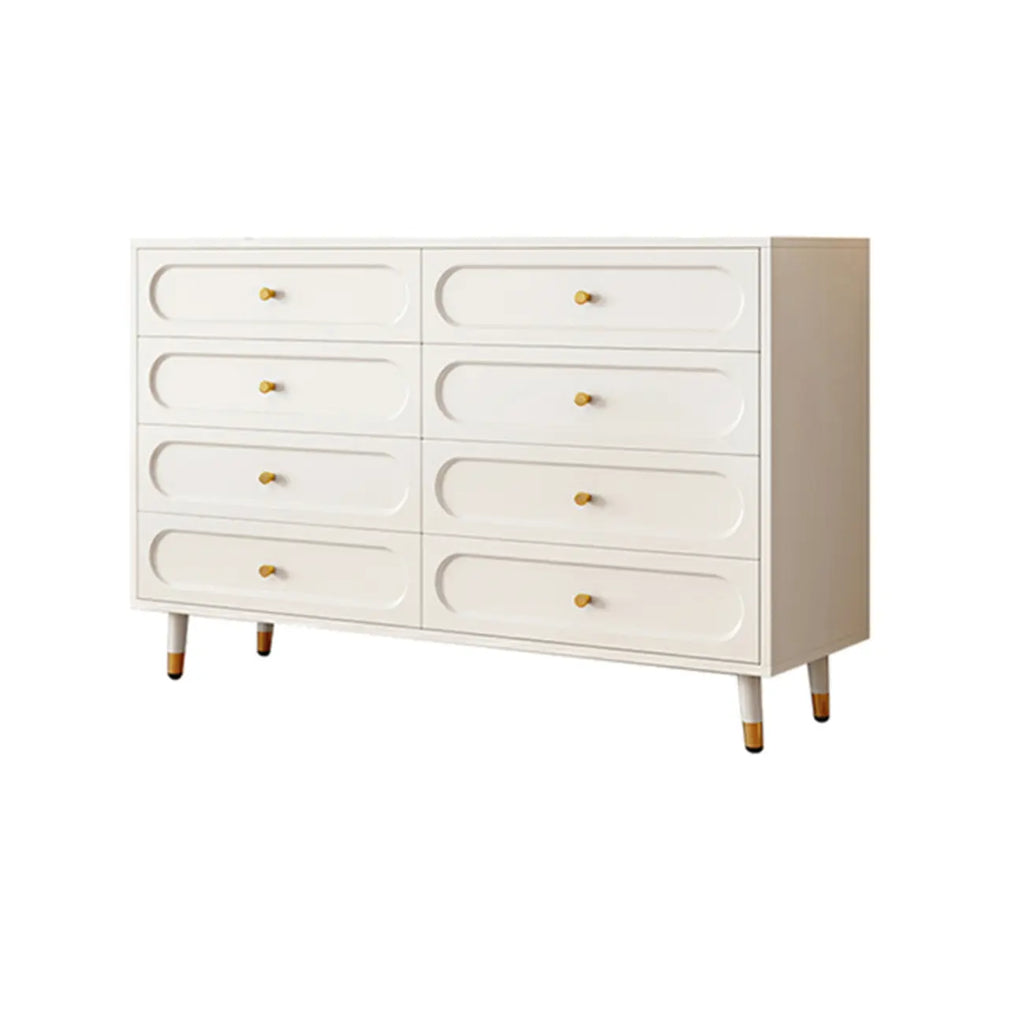 Commode traditionnelle en bois massif à 5 niveaux pour chambre à coucher
