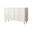 Commode traditionnelle en bois massif à 5 niveaux pour chambre à coucher