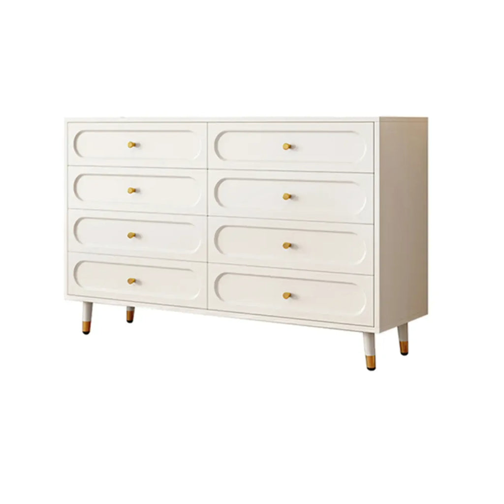 Commode traditionnelle en bois massif à 5 niveaux pour chambre à coucher
