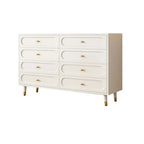 Commode traditionnelle en bois massif à 5 niveaux pour chambre à coucher