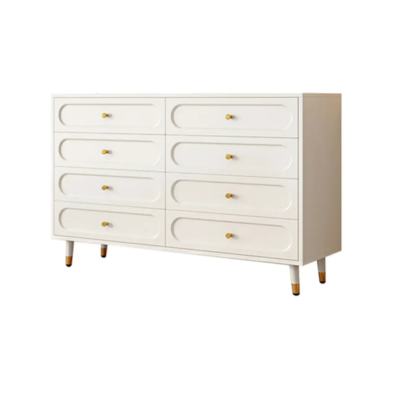 Commode traditionnelle en bois massif à 5 niveaux pour chambre à coucher
