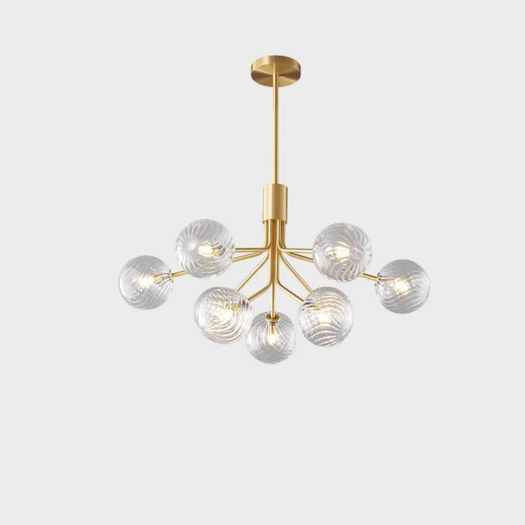 Lampadario moderno a globo a 2 livelli con lunghezza regolabile