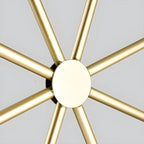 Plafoniera/Lampadario da Isola Industriale Geometria Metallica Oro a 3 Luci