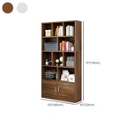 Bibliothèque en bois robuste à 5 niveaux avec armoire pour la maison