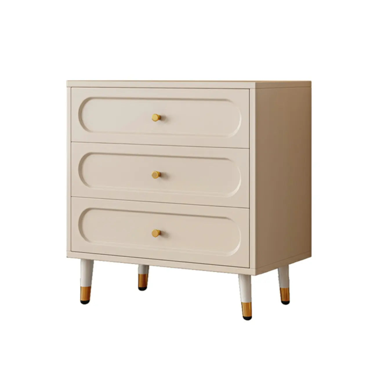 Commode traditionnelle en bois massif à 5 niveaux pour chambre à coucher
