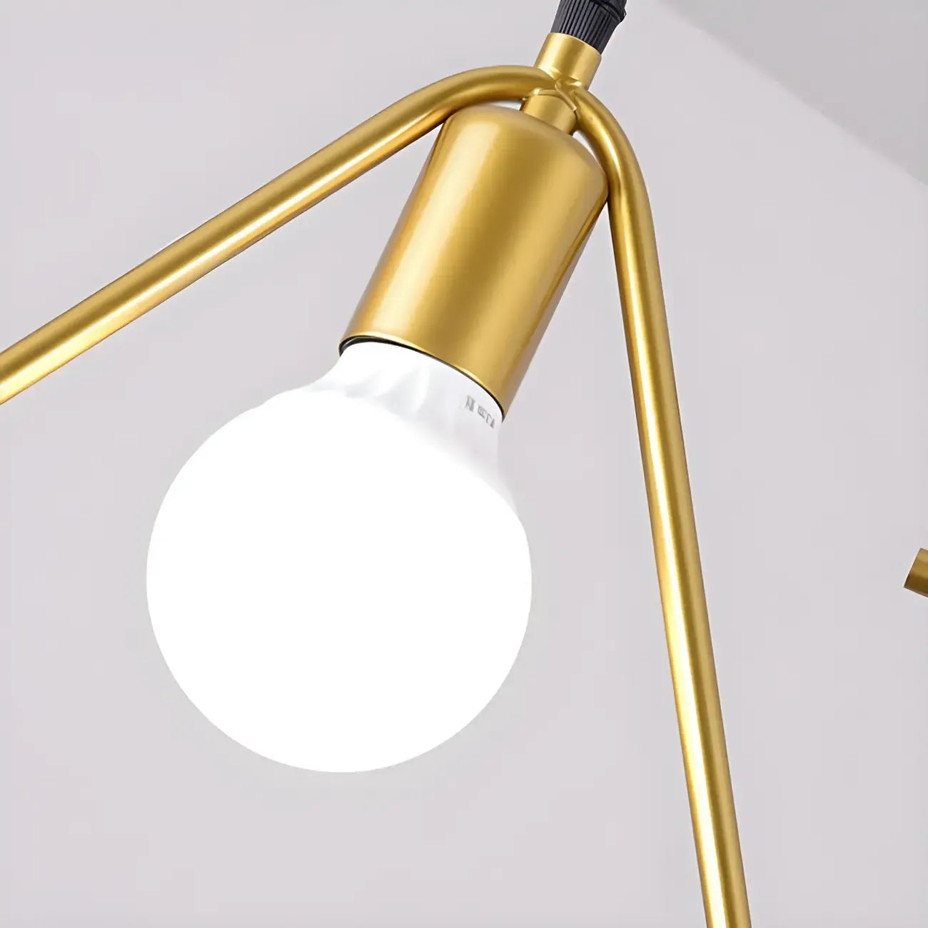 Plafoniera/Lampadario da Isola Industriale Geometria Metallica Oro a 3 Luci